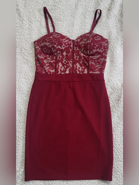 Chocolate Usa Dresses & Skirts - Chocolate USA Burgandy Dress Size Small